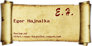 Eger Hajnalka névjegykártya
