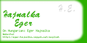 hajnalka eger business card